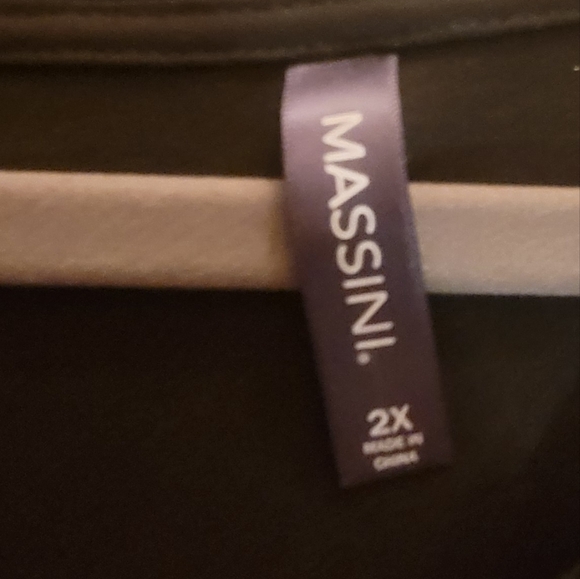 Sheer topped shirt with flower. NWT 2x - Picture 2 of 6